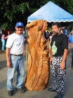 Con el escultor Emilio Arguello