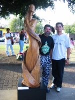 Con el escultor Tony Jiménez
