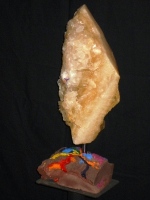 Escultura en lava y cuarzo: "Aspiración del Caribe"