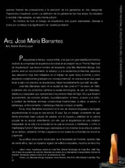 Biografía del Arq. José María Barrantes